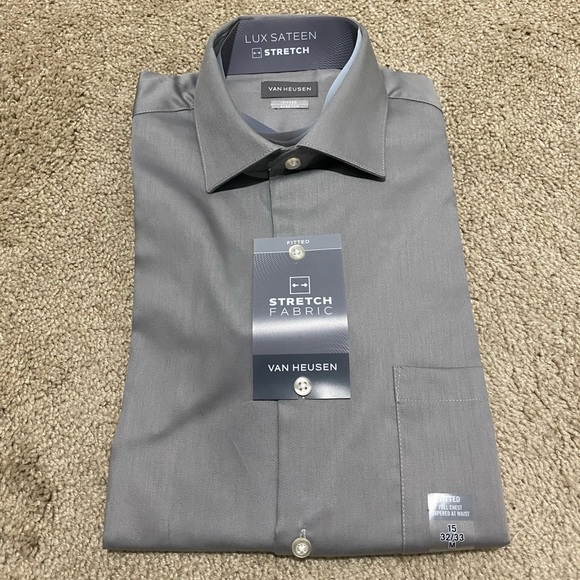 Van Heusen | Shirts | Mens 5 3233 Van Heusen Fitted Gray Dress Shirt | Poshmark Van Heusen | Shirts | Mens 5 3233 Van Heusen Fitted Gray Dress Shirt | Poshmark
